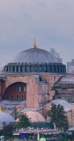 Hagia Sophia at Dusk with Istanbul