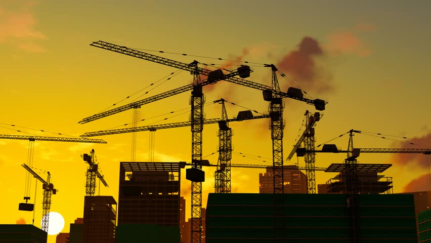 Urban development and construction site