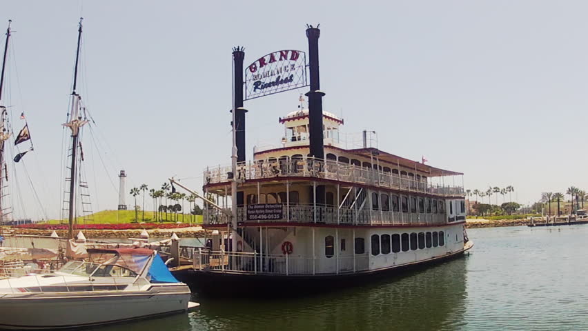 LONG BEACH, CA: May 5, 2013- The Grand Romance Riverboat moored in its berth in