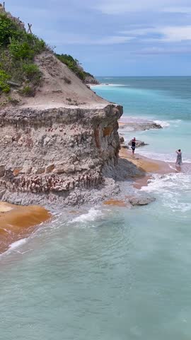 Mirror Beach In Porto Seguro Bahia Brazil. Idyllic Beach. Nature Landscape. Bahia Brazil. Tourism Background. Mirror Beach In Porto Seguro Bahia. Brazil Discovery Coast.
