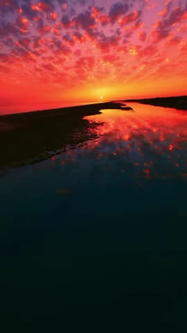 the sunset calls over the sea