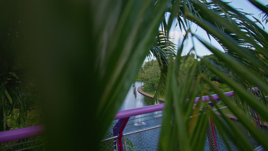 Gardens by the Bay cityscape in Singapore city. An oasis in the urban bustle of tourist spots in Asia.