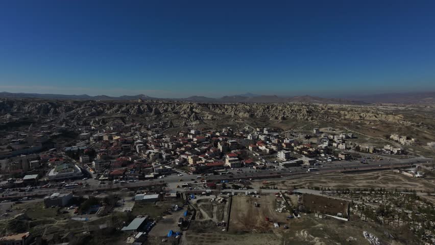 Cappadocia Turkey Landscape 4K drone view