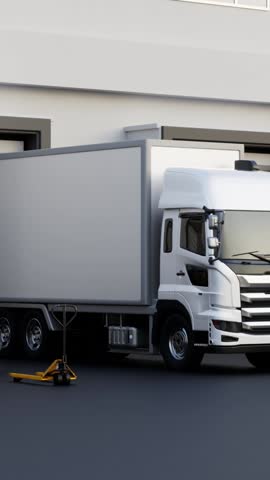 truck parked in a logistics center