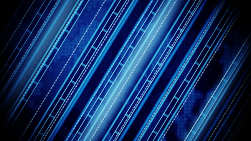 Cinematic SciFi Broadcast News Background Blue Diagonal Glass Data Panels 4K Seamless Loop