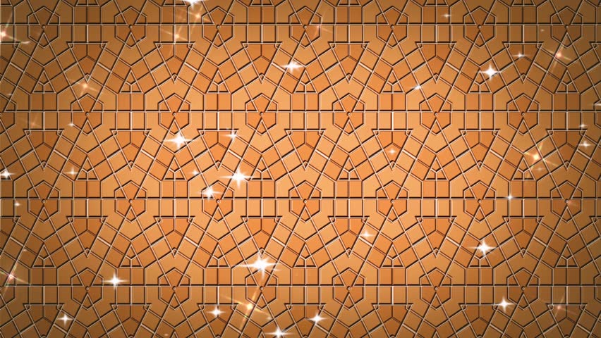 Geometric Orange Mosaic Background, Glossy Symmetrical Tile Texture, Artistic Golden Abstract Pattern, Decorative Sparkling Tessellation Design
