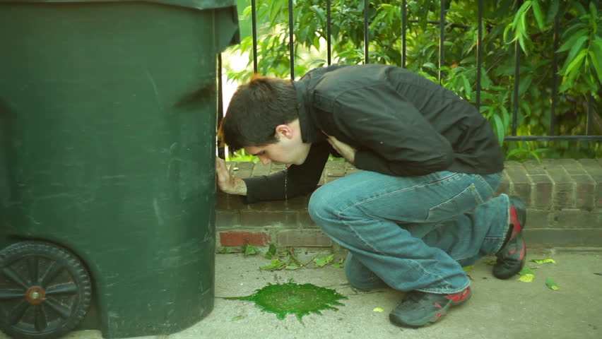 Throwing Up Outside Stock Footage Video 100 Royalty Free