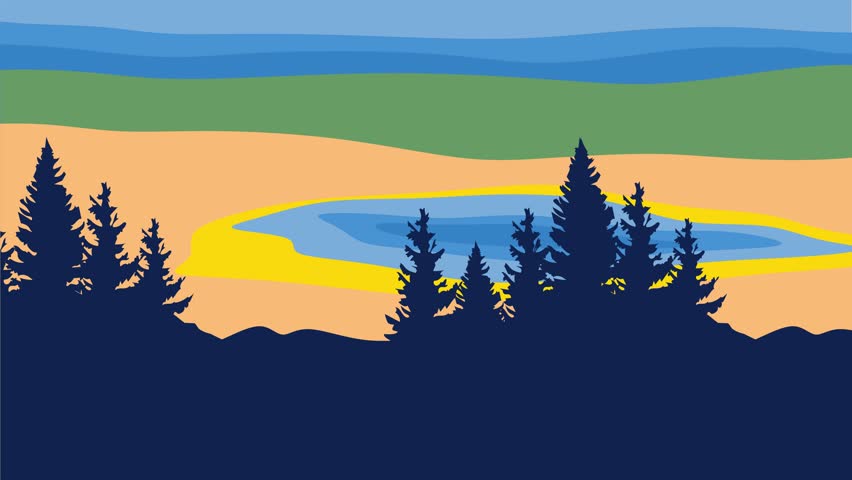 stunning natural scenery in Yellowstone National Park