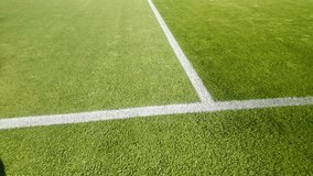 Soccer, football field grass. Close up of the line and grass on a soccer pitch. - Powered by Shutterstock - Get 15% off with code: PIKWIZARD15
