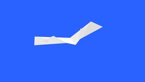 Single Object: Minimalist White Origami Paper Bird Flying on Blue Background - Powered by Shutterstock - Get 15% off with code: PIKWIZARD15