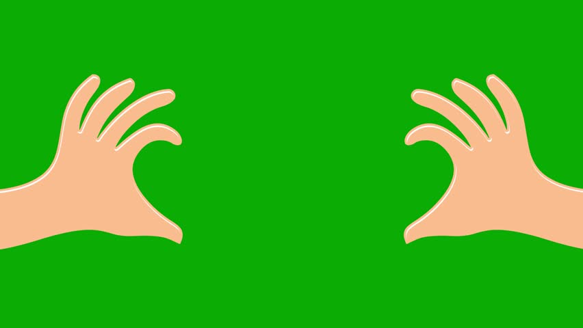 Hands forming heart shape animation video