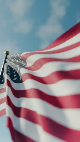 Memorial Day celebration with the American flag during the commemoration