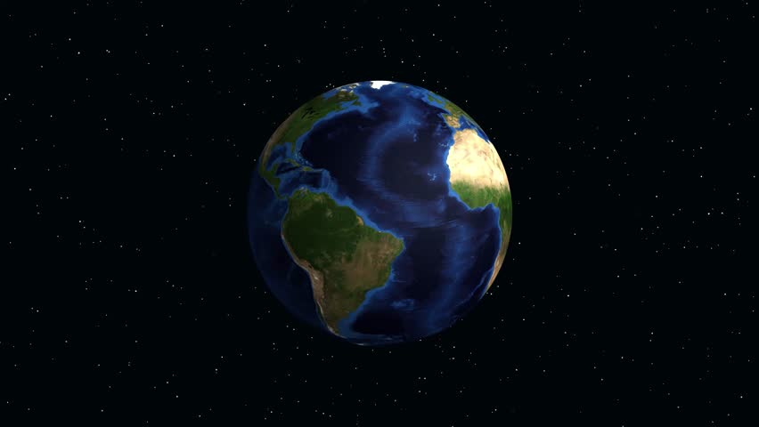 Digital animation zooms from space into Providence, United States, displaying local population statistics