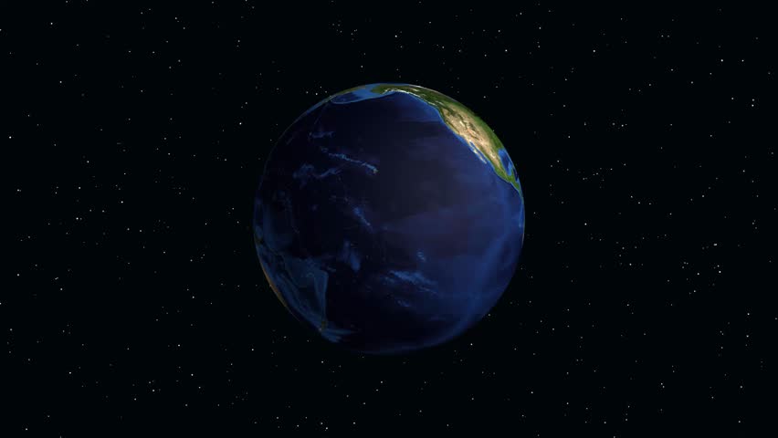Digital earth rotates and zooms into North America, highlighting Sudbury Canada with informational text