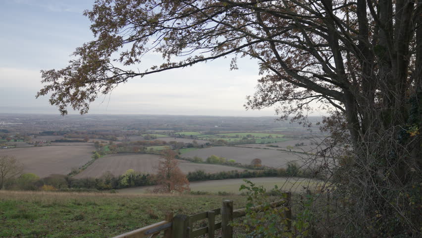 Kent, UK, 11-10-2023: Scenic views from Holly Hill Wood, Kent, UK 
