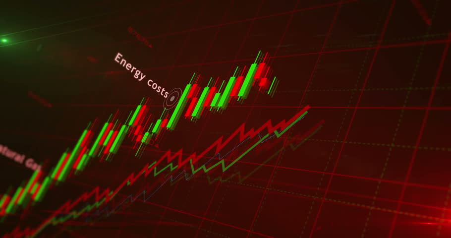 Oil and LNG price charts and graphs diagram seamless and loopable concept