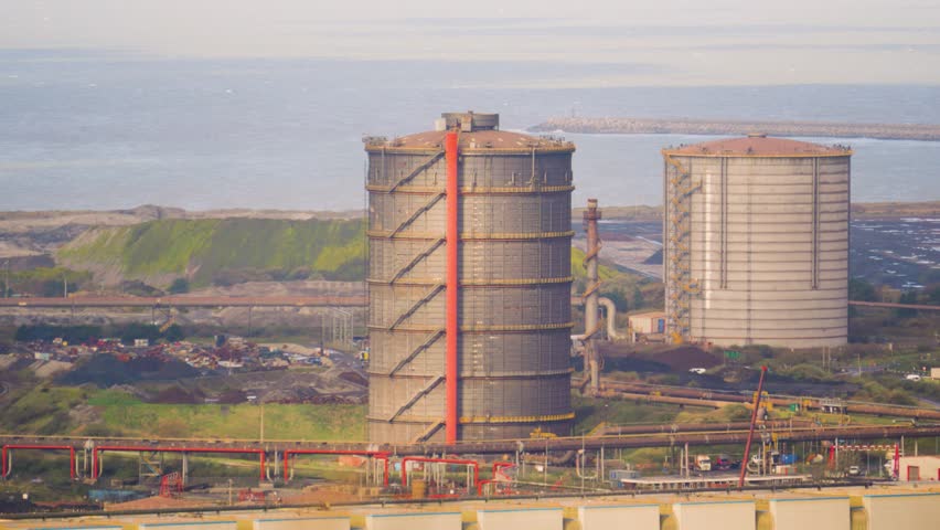 Blast Furnace gas holder on steelworks site supplying energy to create steel for worldwide export. Stores large volumes of combustible gases. Containment system, preventing the release into atmosphere