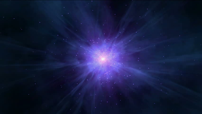 flying nebula & rays laser in universe,travel in space. Royalty-Free Stock Footage #4034395