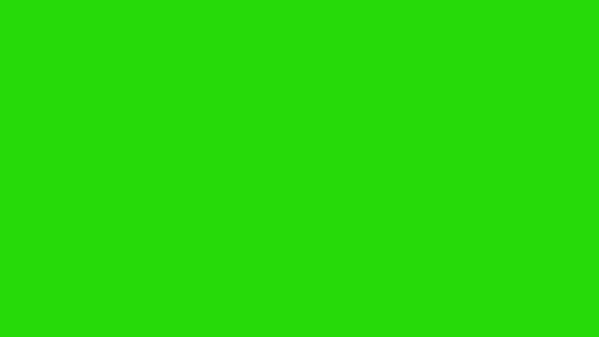 Hand drawn style animation of a black fill thunder flash lightning bolt with energy sparks over a chroma key green screen background for video editing