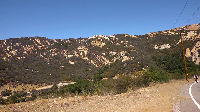 Wide shot of Los Angeles mountains