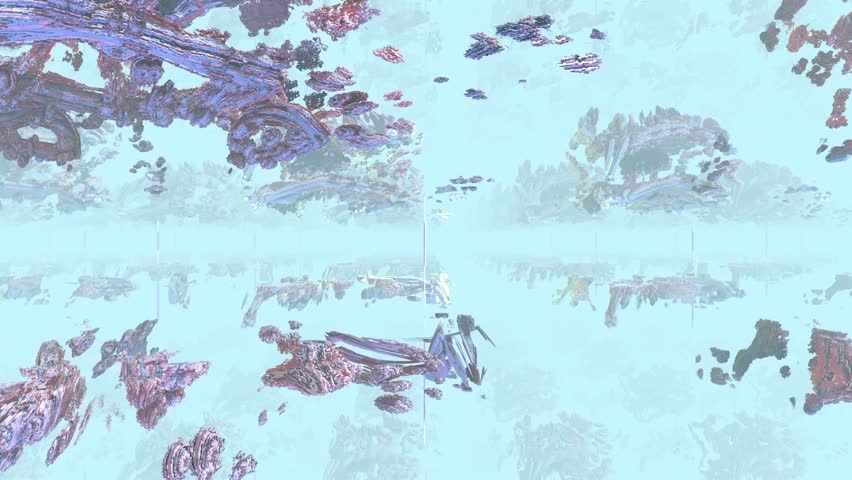 Horizon 04 - Fractal Landscapes. Flight toward the horizon over shifting fractal structures, from cyber-machines to biological organisms. Contemplating the horizon is the best form of meditation.
For VJ artists, from slow motion esoteric performance to fast psychedelic DJ sets with add a beat using effects. And also for designers and marketers to make video backgrounds or trading platform more modern, immersive and unique.
Visualizations of fractals math formulas in three-dimensional space were created using the Mandelbulber software. True 3D artwork, not AI falsification. The ability to mix several formulas in the program allows to create new unique abstractions. Setting up animation frames is a complex process that requires a lot of knowledge and practice, fractals can be unpredictable. Rendering a 10 minutes video art piece takes about a month.
Mesmerizing fractal transformations are designed to hold and slow down the viewer. Abstract forms give the mind a rest without being tied to known objects and give a start to the imagination. Changing colors, textures and lighting set the mood, dark or light, colorful or calm white. Fractals are part of Sacred Geometry, the natural structure of the universe. Unimaginable scales of space. The most complex visual codes from distant galaxies. Welcome to journey into the infinite metaverse.