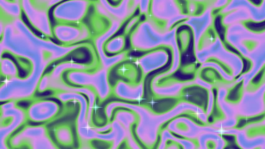 Swirling Psychedelic Pattern with Glittering Stars and Soft Lighting