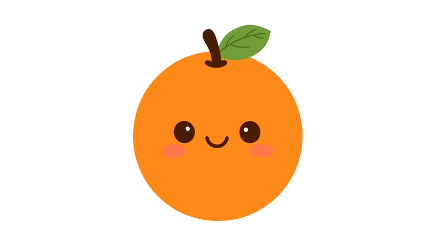 Adorable orange fruit swinging left and right like a yo-yo. Perfect for kids content, branding, social media, and playful motion design.