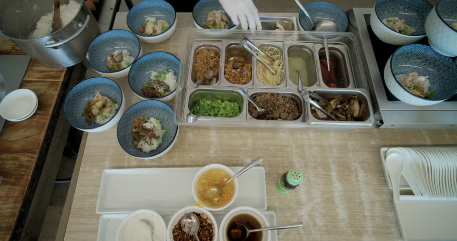 Breakfast food morning served with coffee scrambled eggs and cereals hotel buffet restaurant