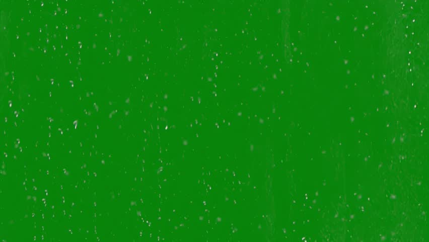 Realistic Falling Snow Particles Overlay on Green Screen