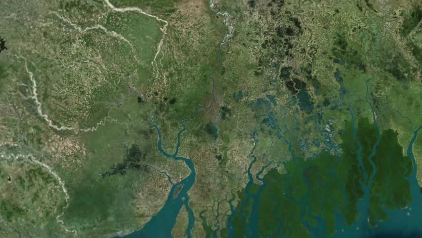 Kolkata City Map Highlight with Zoom Effect. India Geography Map Animation 4K