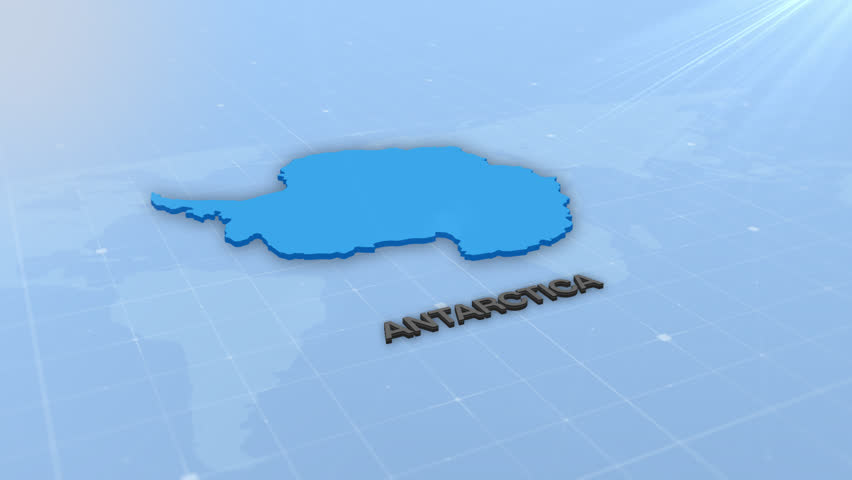 Antarctica Country Geographic Digital Map Presentation