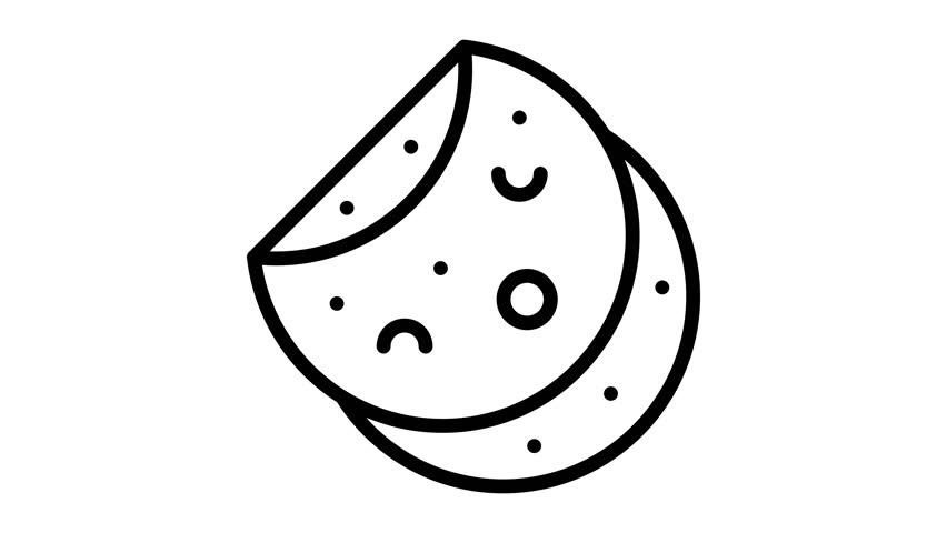 An editable outline animated icon of rolled tortilla wrap