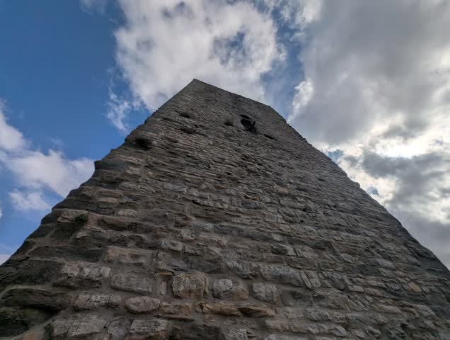 Rocca Longobarda di Pietralunga, a majestic pentagonal tower overlooking the medieval village and the Carpinella valley