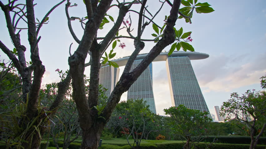 Urban panorama of Singapore featuring Marina Bay Sands and Gardens by the Bay with scenic cityscape and renowned tourist points in Asia