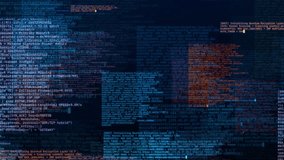 Abstract Programming Code Interface with Scrolling Terminal Data – Cybersecurity and Encryption Seamless Loop Background - Powered by Shutterstock - Get 15% off with code: PIKWIZARD15