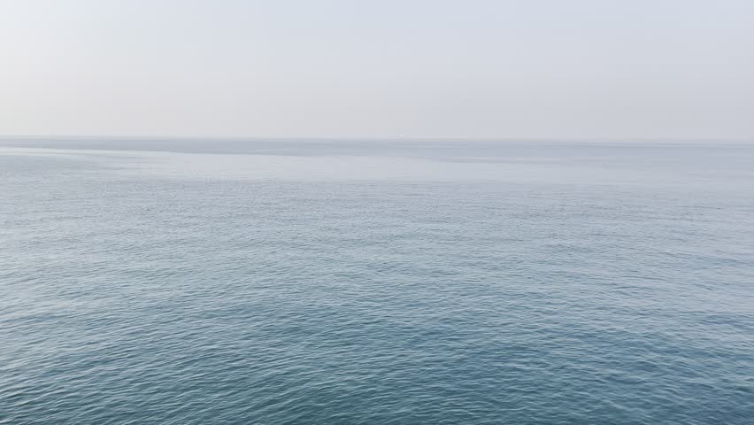Ocean view with gentle waves. In the middle of the ocean