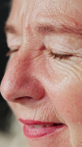 Happy, old woman and thinking of retirement, closeup and calm with good memory on break or nostalgia. Peaceful, reflection and elderly person with smile on weekend, wonder and pensioner with thoughts