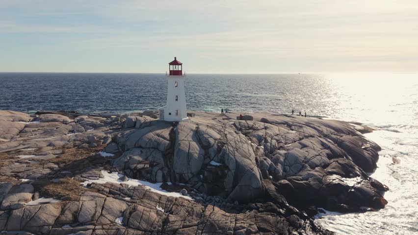 Drone aerial perspective: snow-covered boulders and Peggy