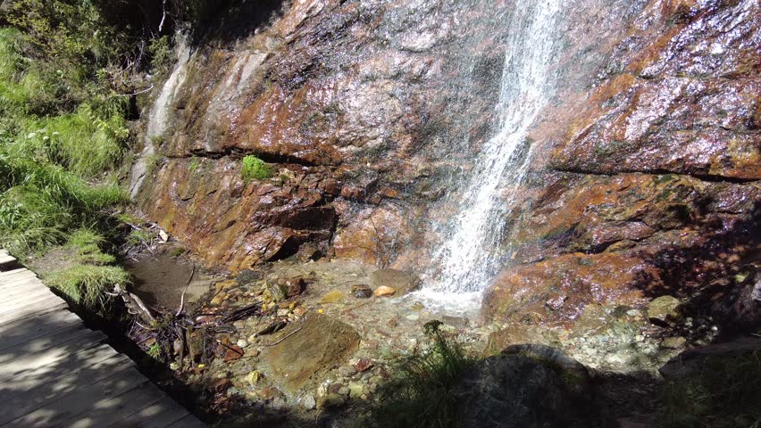 Little waterfall in the mountains (Valpelline, Aosta Valley, Italy)
