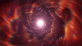 Abstract fiery cosmic vortex with glowing red orange nebula clouds and bright luminous core, swirling plasma tunnel with radiant particles, smoky galactic depth and intense spiral motion, dramatic space portal background with molten energy, atmospheric haze and vivid sci fi glow on a dark backdrop - Powered by Shutterstock - Get 15% off with code: PIKWIZARD15
