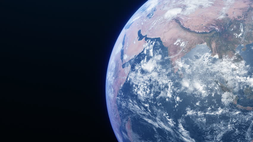 Rotating planet Earth from space.