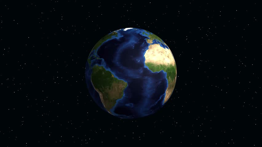 Digital globe rotates and zooms into South America, highlighting Valdivia, Chile with informational text