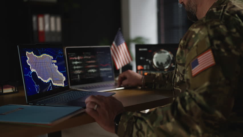 U.S. army officer collecting intelligence about Iran, assessing security threats