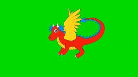 Cute Cartoon Dragon Animation Green Screen Loop | Fantasy Creature - Powered by Shutterstock - Get 15% off with code: PIKWIZARD15