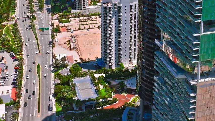 Aerial view captures Miami