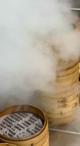 Soft steamed dumplings served warm, for a quick meal.