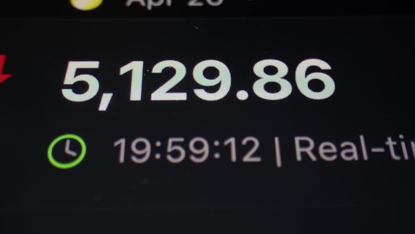 Close up of businessman hand holds phone displaying trading application cash flow stock market, banking realtime cryptocurrency charts, tracking rate market data.