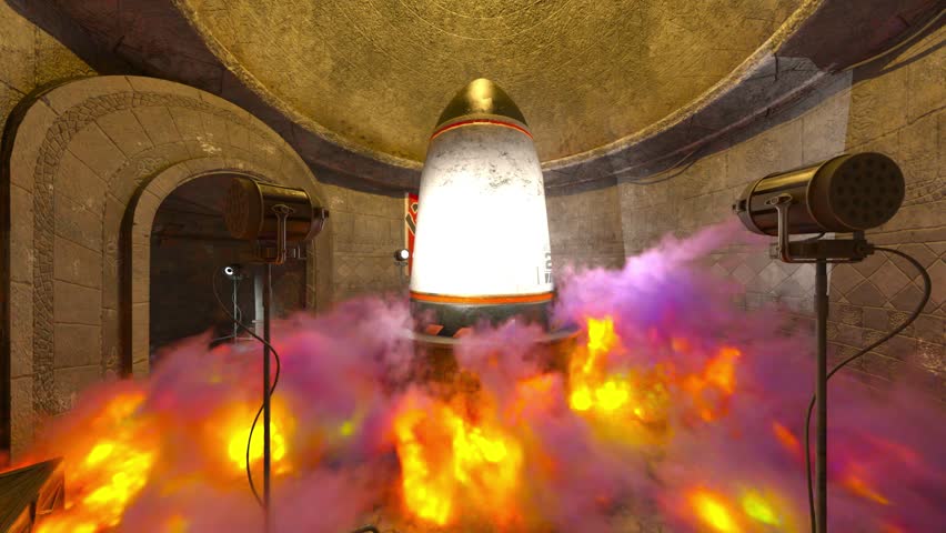 3D rendering of the missile launch site