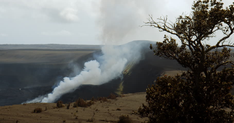 Volcano Steaming In Volcano National Park, Hawaii County, Hawaii