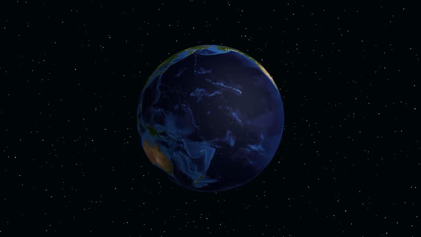 Digital animation zooms from space to Dhaka, Bangladesh, using satellite imagery and geographic markers